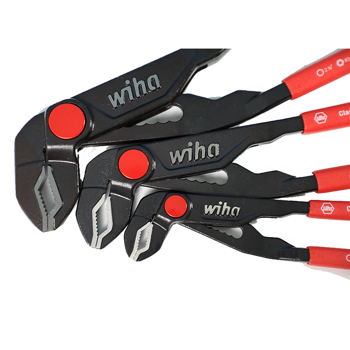 Wiha Tools 32669 Soft Grip Push Button Adjustable Water Pump Pliers 3 Piece Set