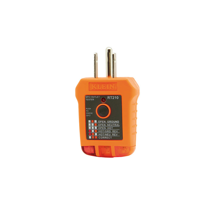 Klein Tools RT210 GFCI Receptacle Tester for North American AC Electrical Outlet Receptacles