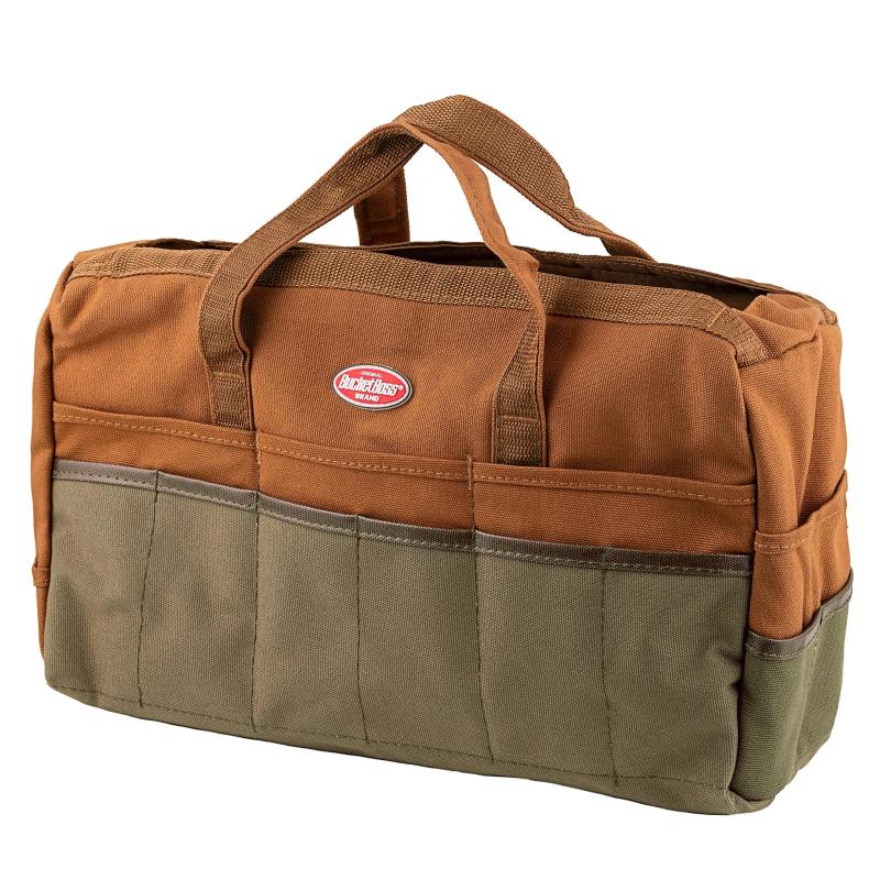 Bucket Boss 60001 Rigger's Bag Duckwear, Brown, Green 30 Pockets
