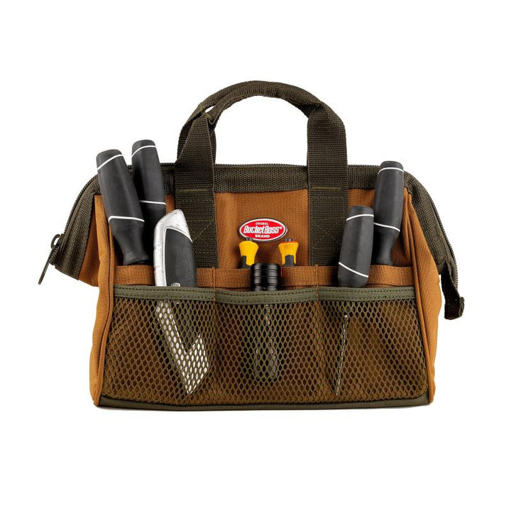 Bucket Boss 60013 Gatemouth 13 Tool Bag, Brown 7 Pockets