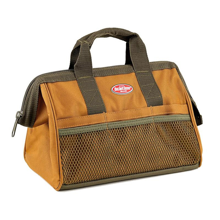 Bucket Boss 60013 Gatemouth 13 Tool Bag, Brown 7 Pockets