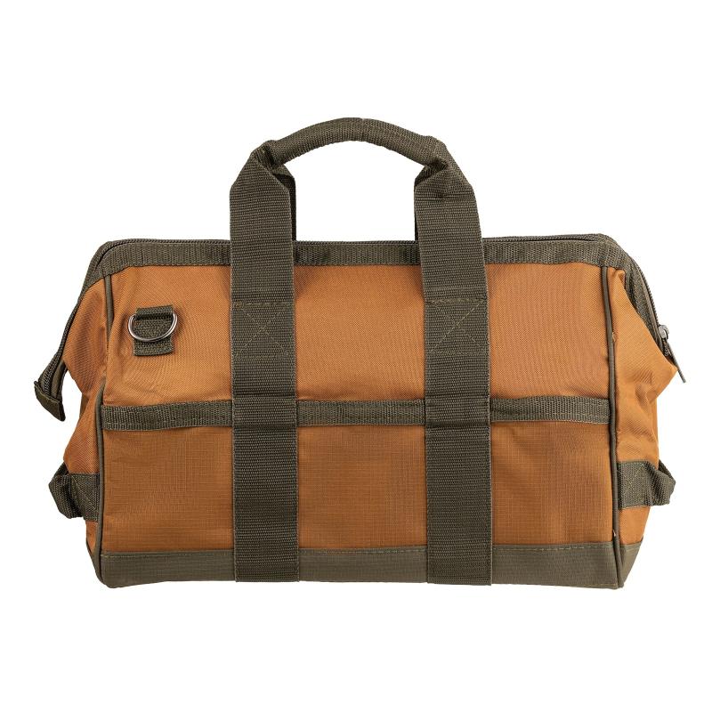 Bucket Boss 60016 Gatemouth 16 Tool Bag, Brown 16 Pockets