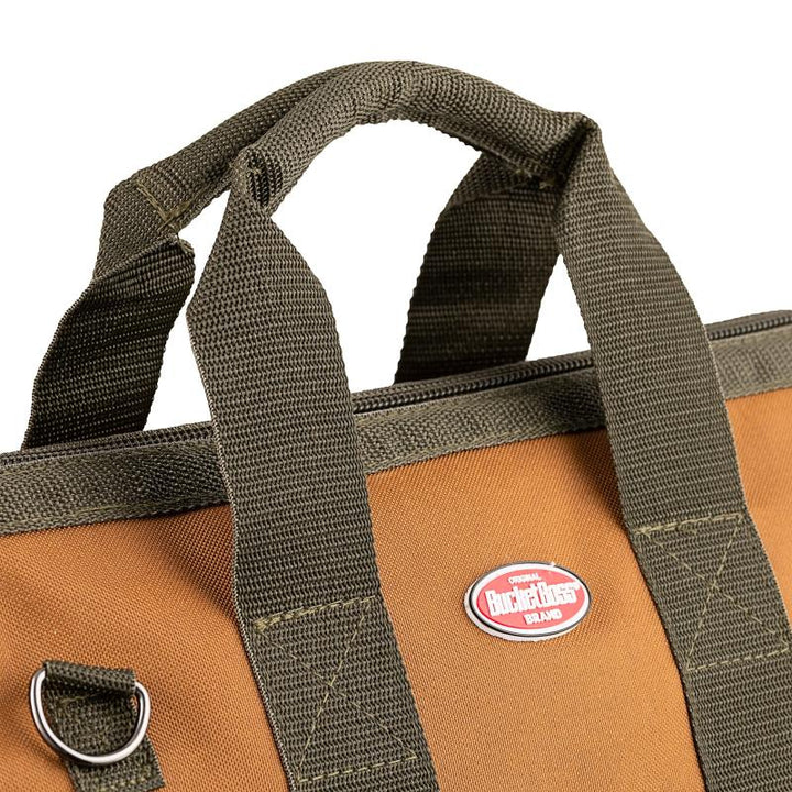 Bucket Boss 60016 Gatemouth 16 Tool Bag, Brown 16 Pockets