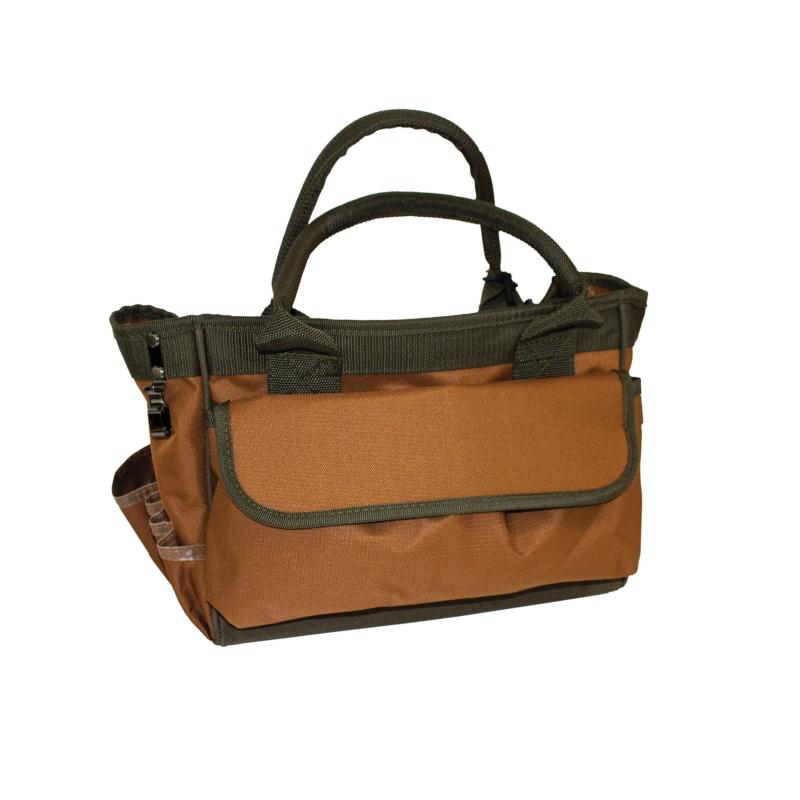 Bucket Boss 60088 Gatemouth Hopalong Tool Tote Brown, Green 12 Pockets