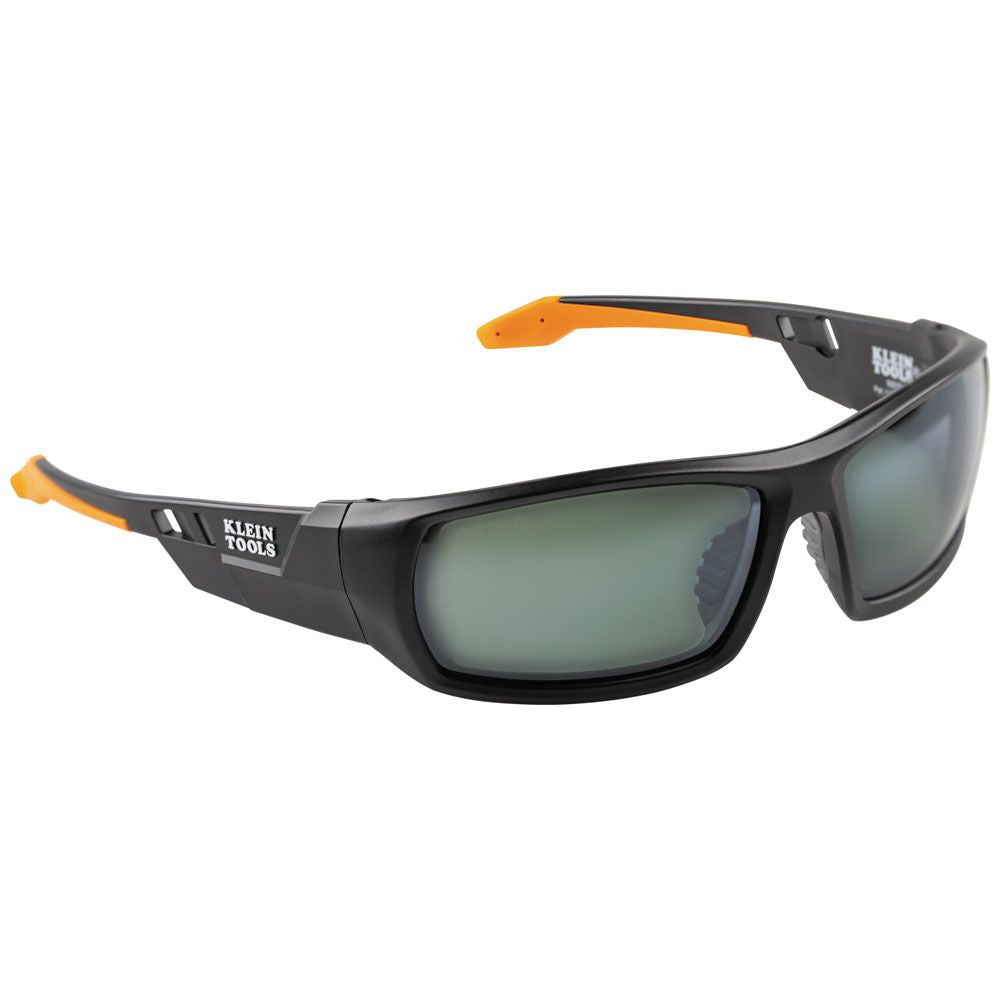 Klein Tools 60539 Safety Glasses, Professional PPE Protective Eyewear, Full Frame, Scratch Resistant and Anti-Fog, Polarized Lens