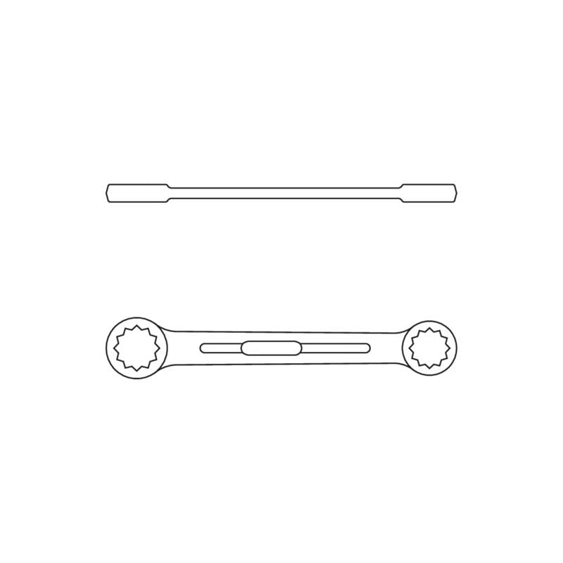 Gedore 6054170 4 Flat Ring Spanner 13x15 mm L.161 mm