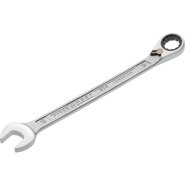 Hazet 606-19 Ratcheting Combination Wrench, 12-Point, 19mm