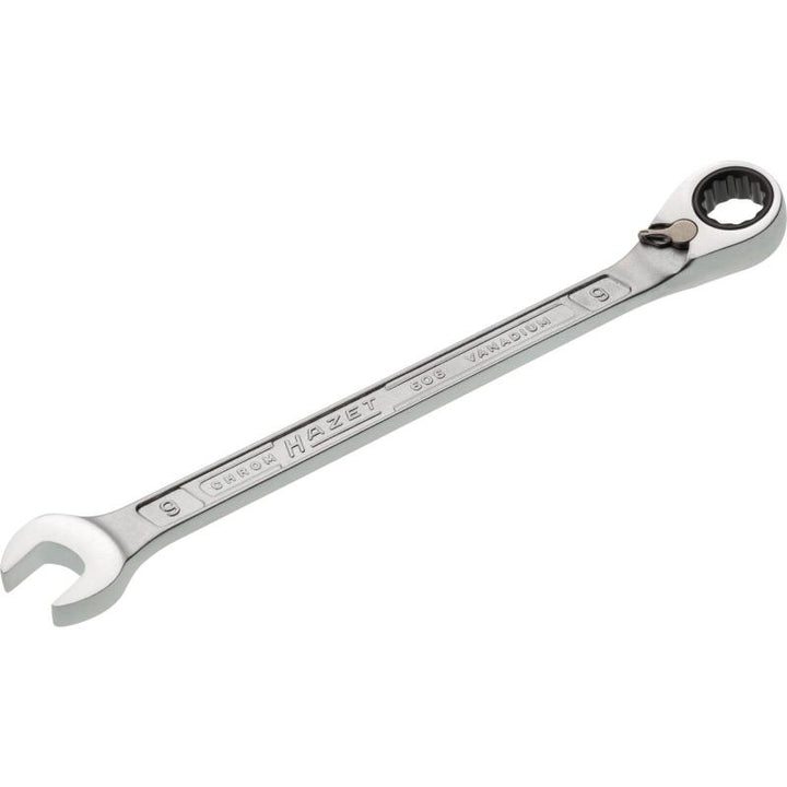 Hazet 606-9 Ratcheting Combination Wrench, 12-Point, 9mm
