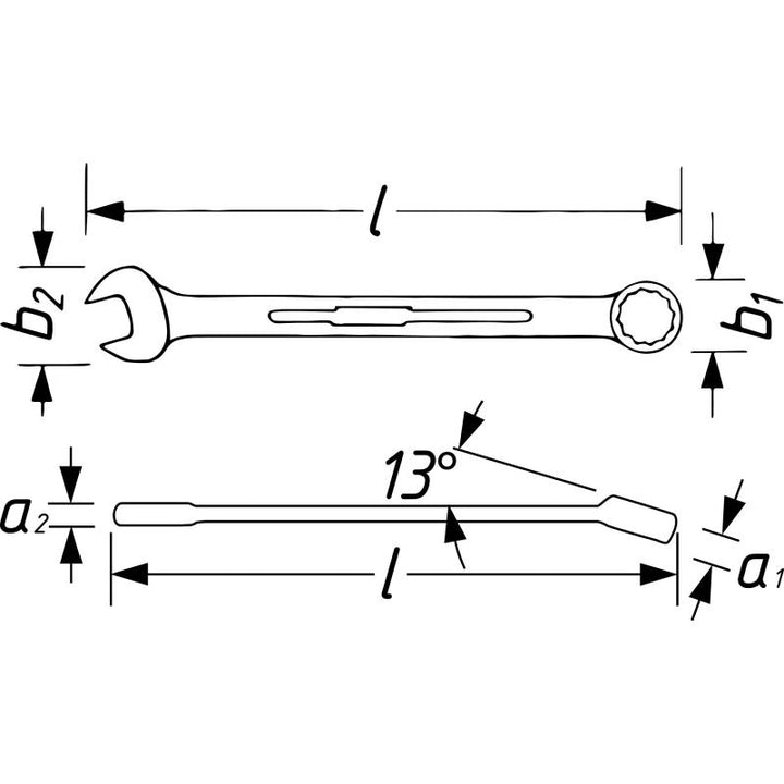 Hazet 606-22 Ratcheting Combination Wrench, 12-Point, 22mm