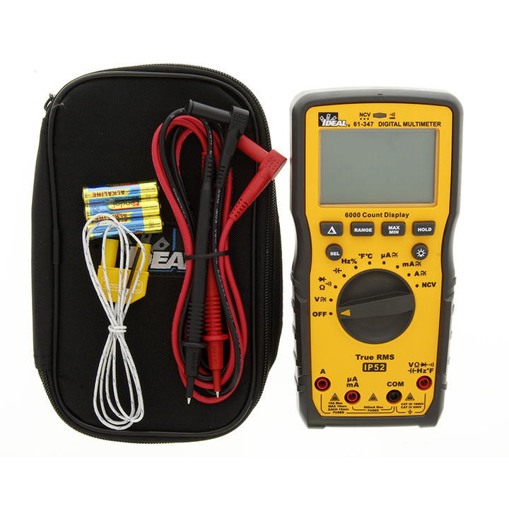 Ideal 61-347 1000V Auto Range TRMS AC-DC Multimeter