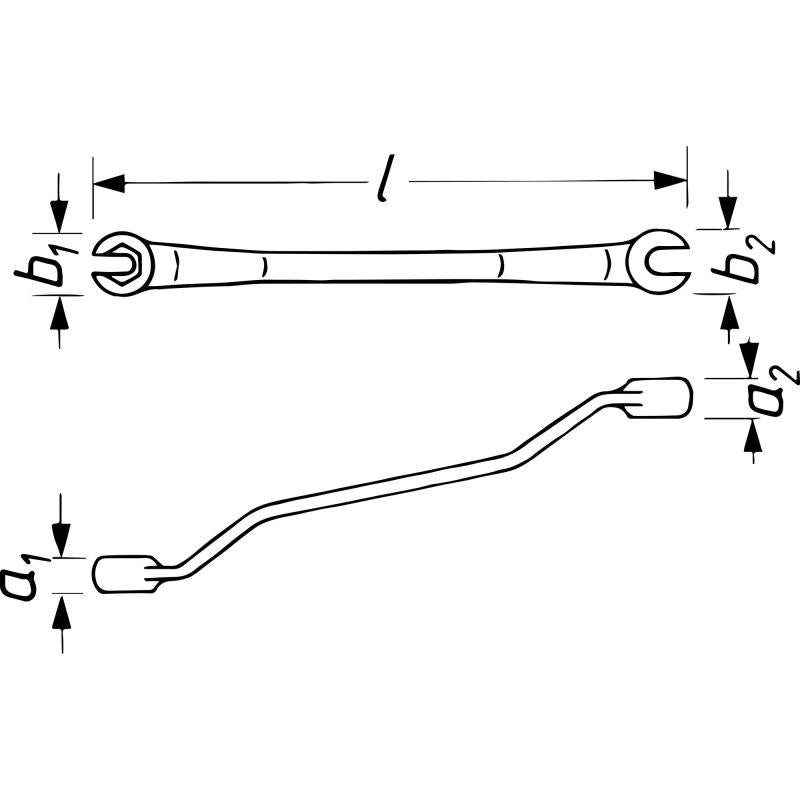 Hazet 612N-11X13 Double Box-End Wrench, Open, Hex, 11x13mm