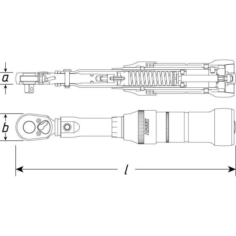 Hazet 6160-1CTCAL Torque Wrench, 600–1600 Nm, 25mm(1") Square