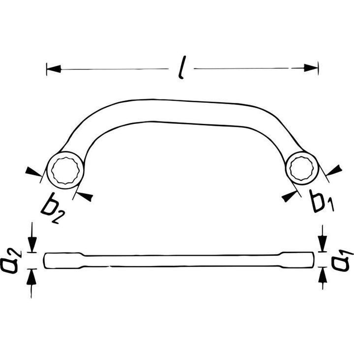 Hazet 615-S10X12 Turbo Charger Wrench, 12-Point, 10x12mm