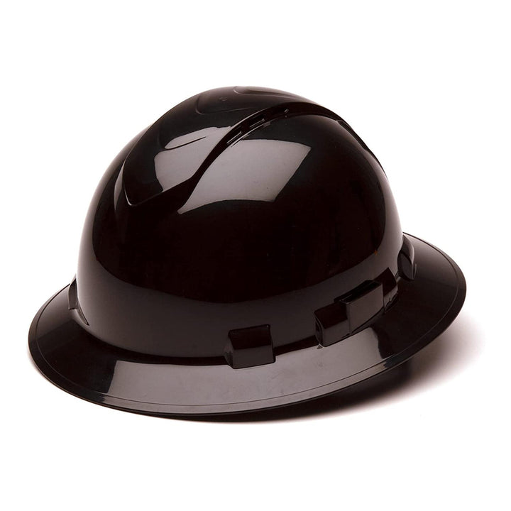 Pyramex HP541 Ridgeline Full Brim Hard Hat, 4 point Ratchet Suspension
