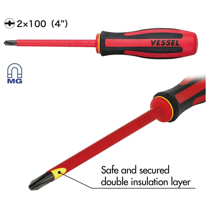 Vessel Tools 960PS2100 MEGADORA Insulated Screwdriver No.960PS, PS 2