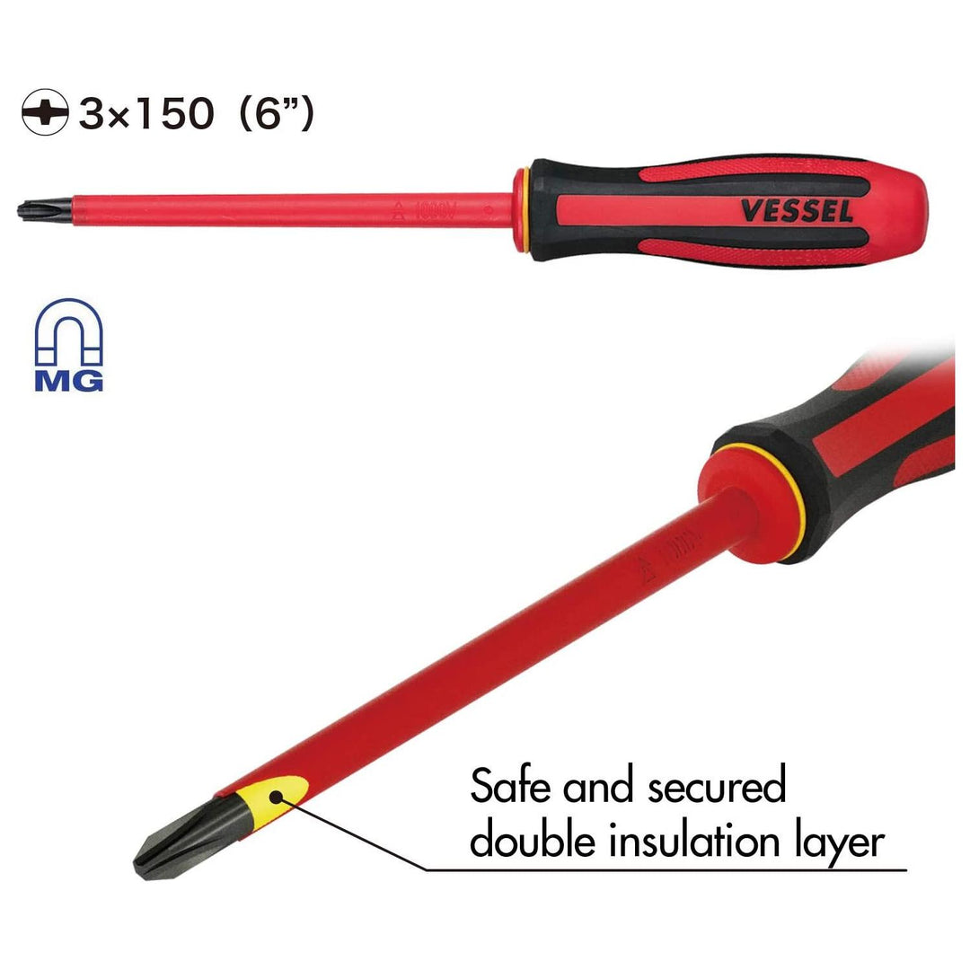 Vessel Tools 960PS3150 MEGADORA Insulated Screwdriver No.960PS, PS3