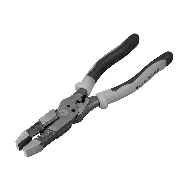 Klein Tools J215-8CR Pliers, Hybrid Multi Purpose Tool with Crimper, Bolt Shearing Holes and Stripper