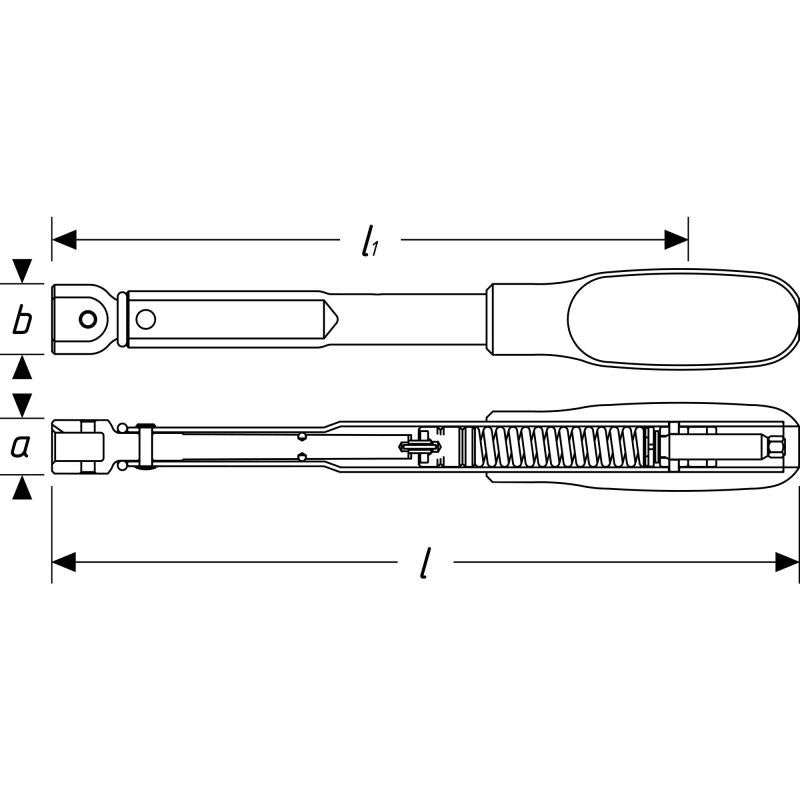Hazet 6392-320 Torque Wrench, 60–320 Nm, 14x18mm Insert Square