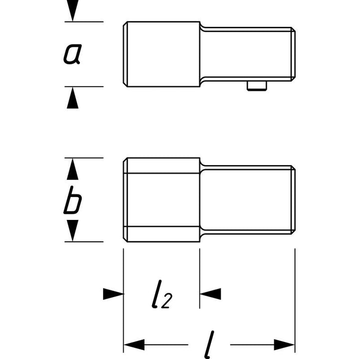 Hazet 6423D Insert Adapter, 14x18mm Insert Square to 9x12mm Insert Square