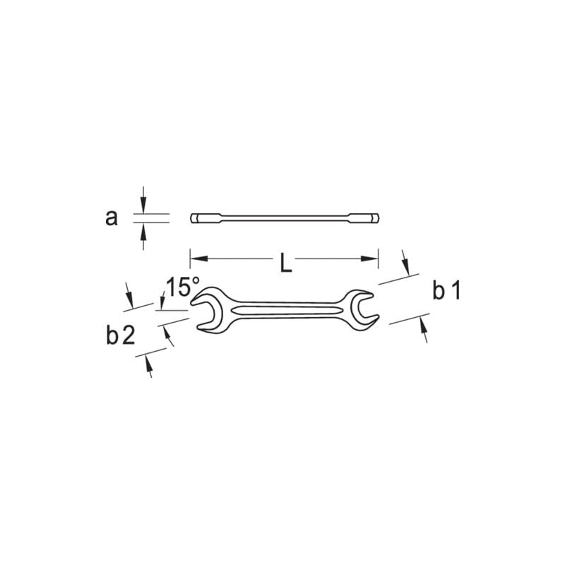 Gedore 6584130 Double open ended spanner 8x9 mm