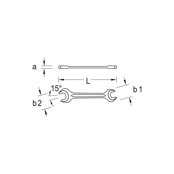 Gedore 6584130 Double open ended spanner 8x9 mm