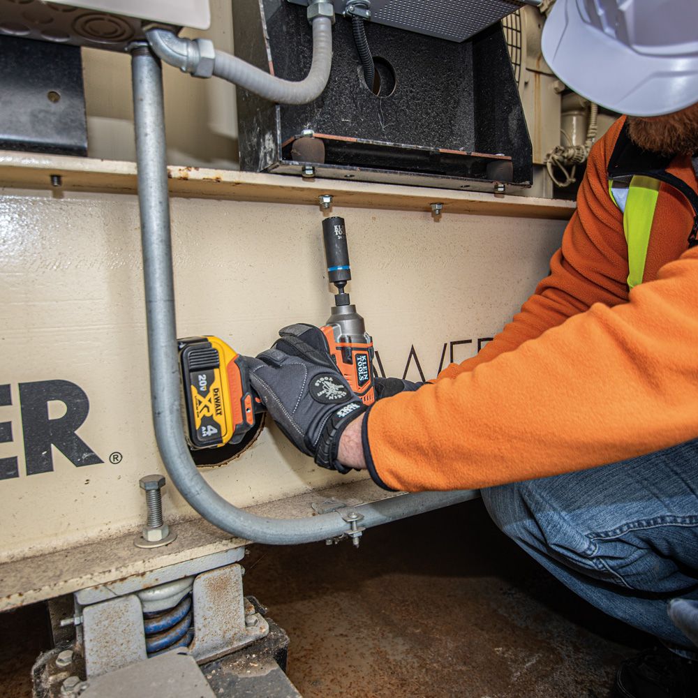 Klein Tools 66062 2-in-1 Deep Impact Socket, 6-Point 5/8-Inch and 7/16-Inch Hex Socket, Use with Impact Wrenches BAT20-CW, BAT20-CW