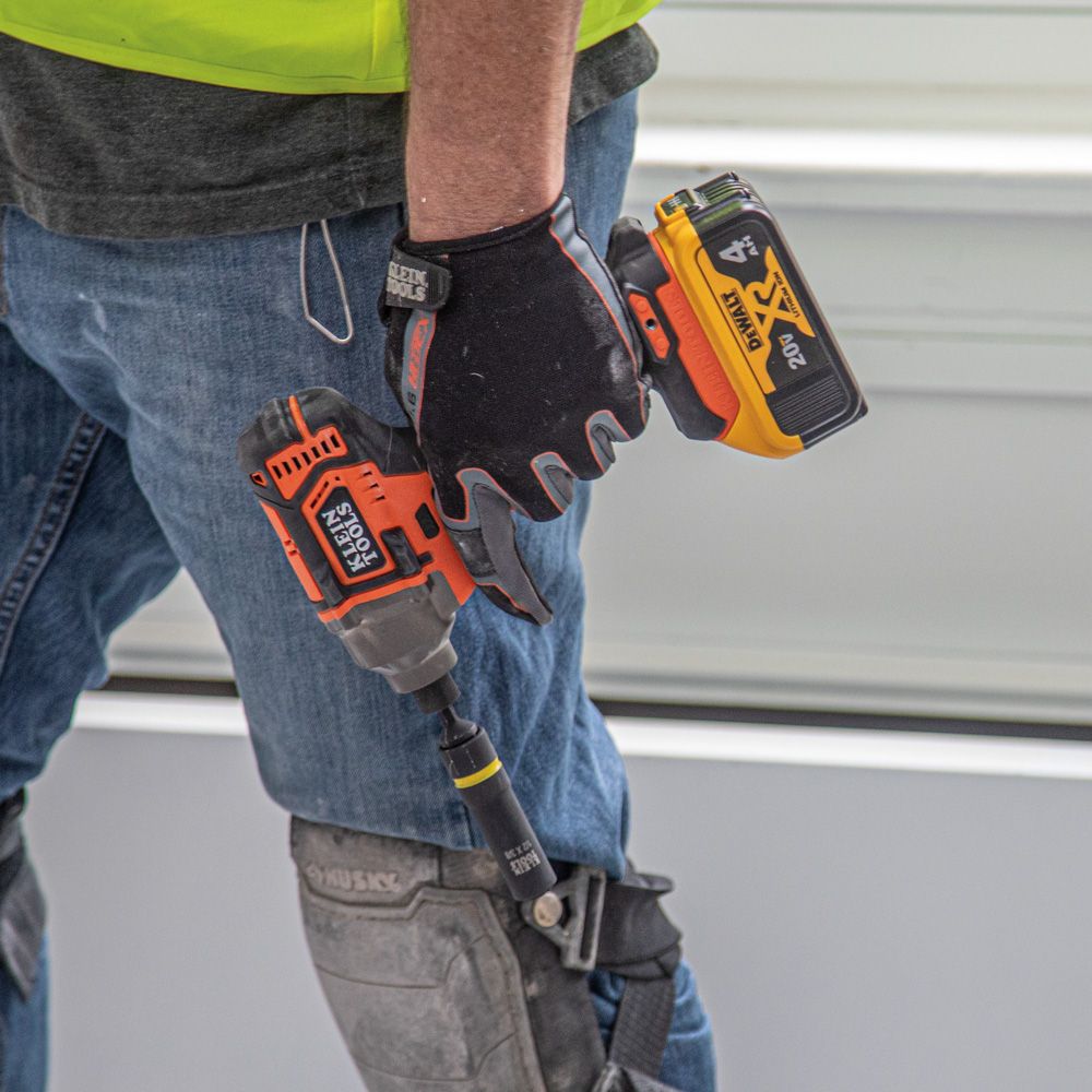 Klein Tools 66061 2-in-1 Deep Impact Socket, 6-Point 1/2-Inch and 3/8-Inch Hex Socket, use with Impact Wrenches BAT20-CW, BAT20-CW