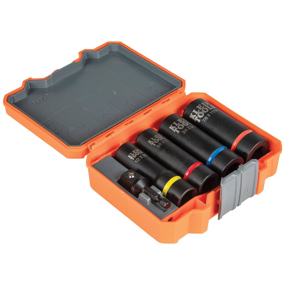 Klein Tools 66040 2-in-1 Impact Socket Set, 5-Piece