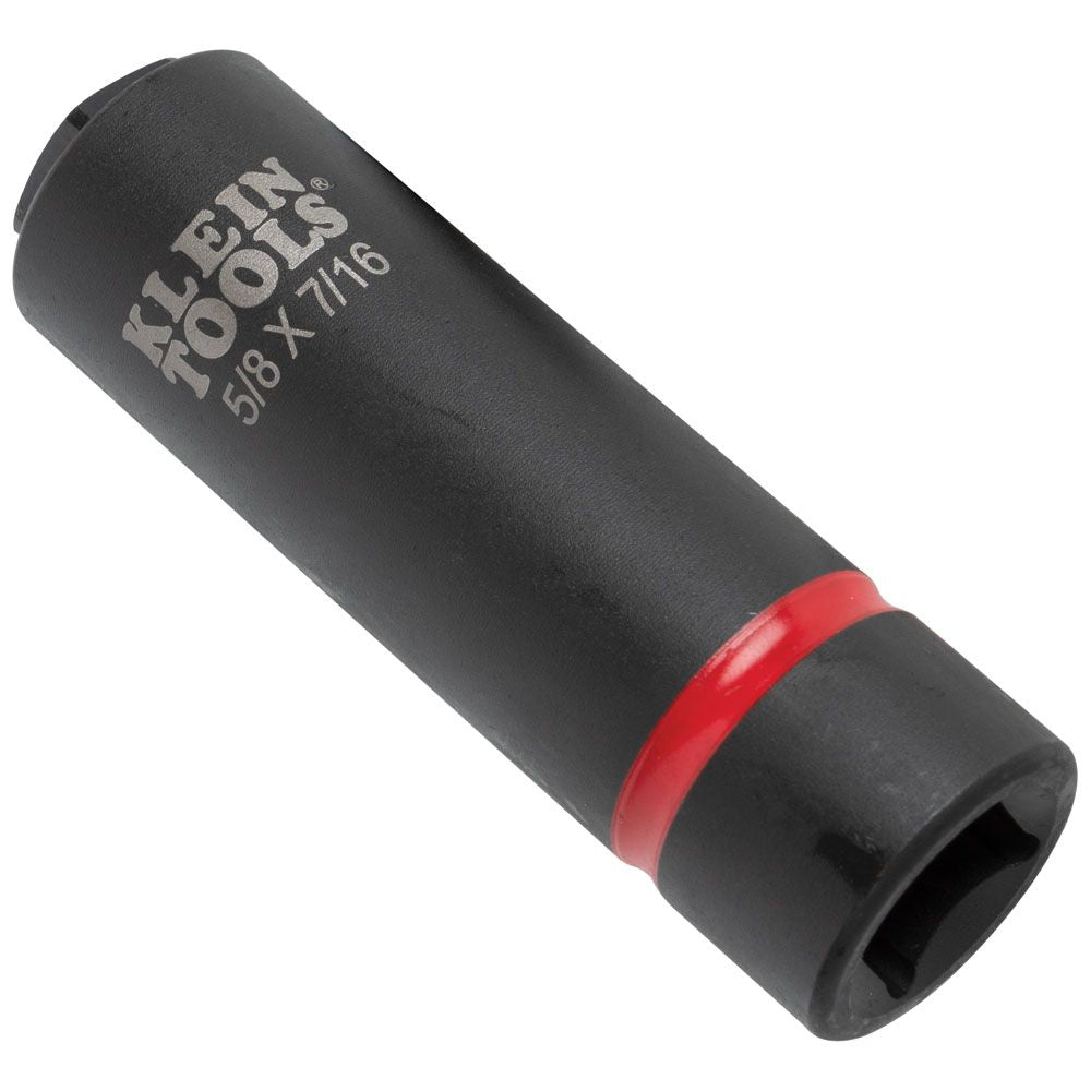 Klein Tools 66062 2-in-1 Deep Impact Socket, 6-Point 5/8-Inch and 7/16 ...