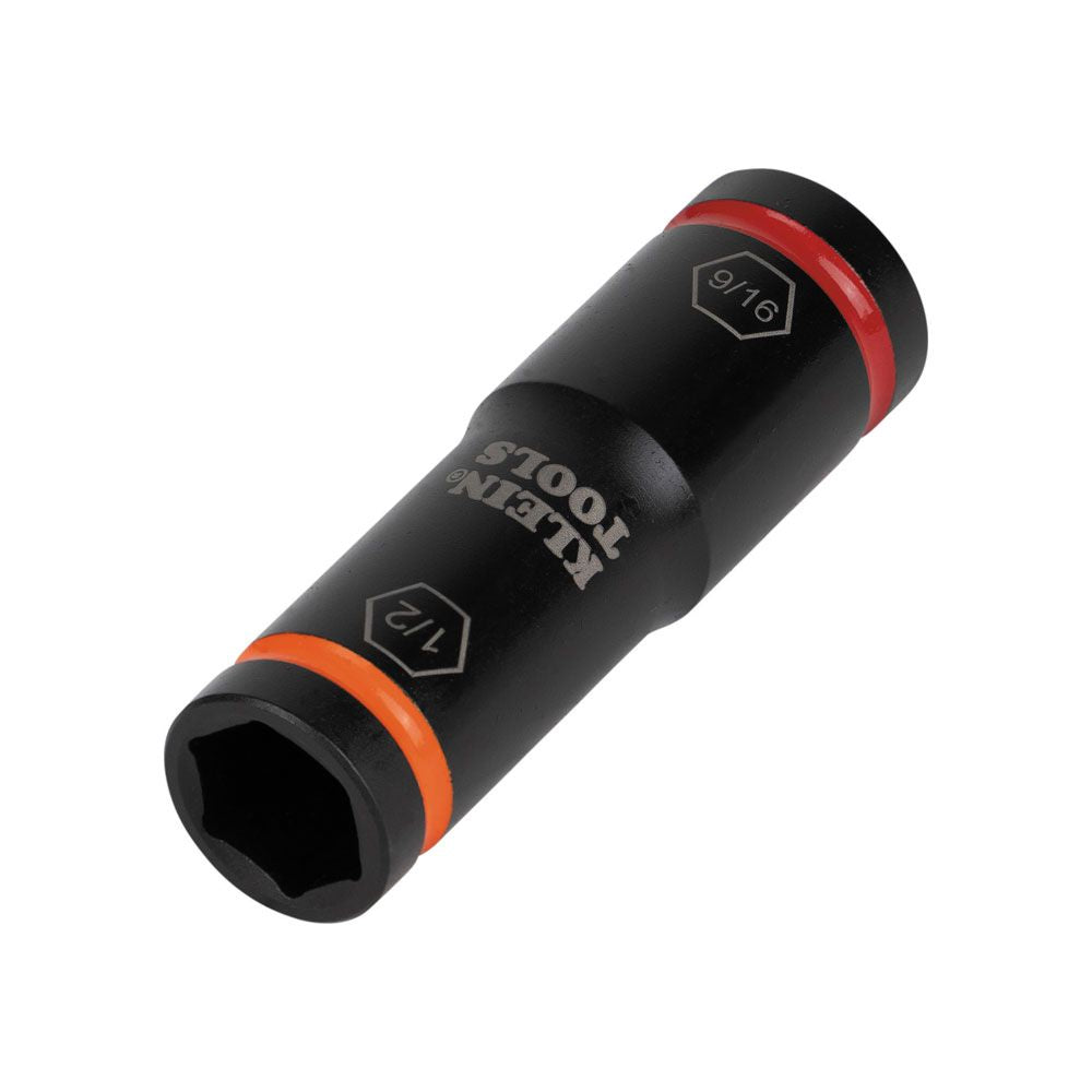 Klein Tools 66076 Flip Impact Socket, 9/16 and 1/2-Inch