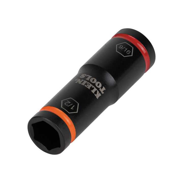 Klein Tools 66076 Flip Impact Socket, 9/16 and 1/2-Inch