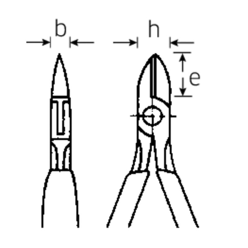 Stahlwille 66076130 6607 ESD Electronics side cutters,125 mm