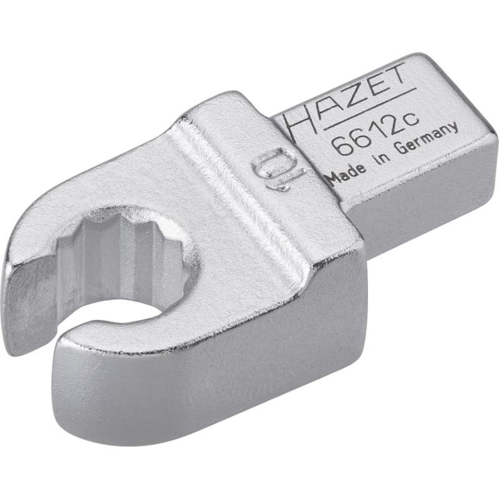 Hazet 6612C-10 Insert Open Box-End Wrench, 9x12mm Insert Square Drive, 10mm 12-Point