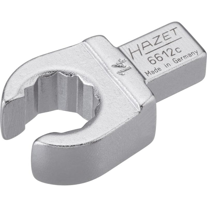 Hazet 6612C-14 Insert Open Box-End Wrench, 9x12mm Insert Square Drive, 14mm 12-Point