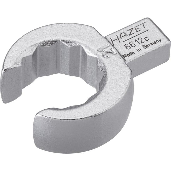 Hazet 6612C-21 Insert Open Box-End Wrench, 9x12mm Insert Square Drive, 21mm 12-Point