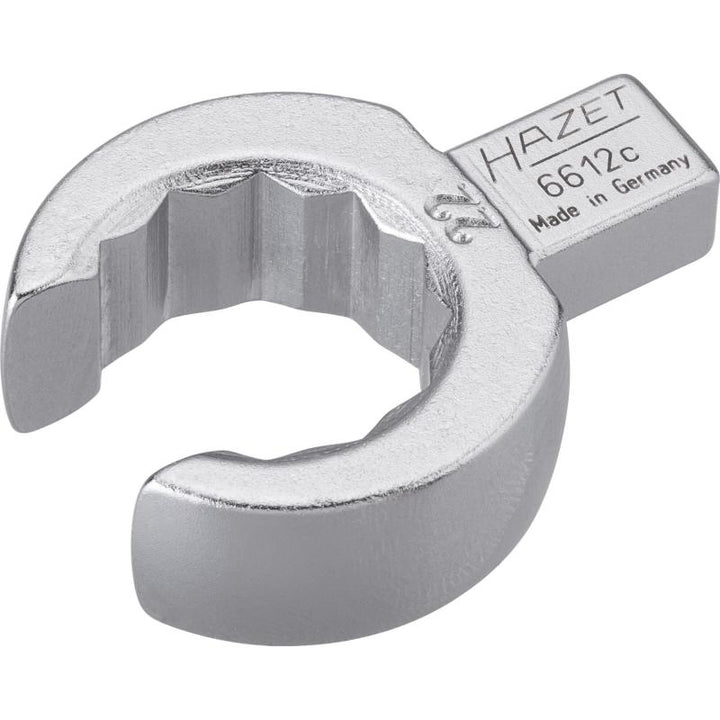 Hazet 6612C-22 Insert Open Box-End Wrench, 9x12mm Insert Square Drive, 22mm 12-Point