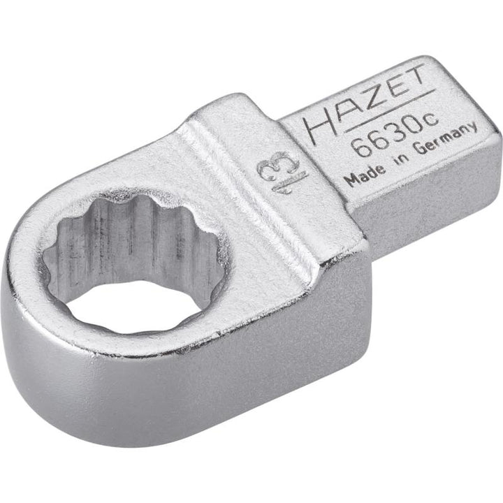 Hazet 6630C-13 Insert Box-End Wrench, 9x12mm Insert Square Drive, 13mm 12-Point