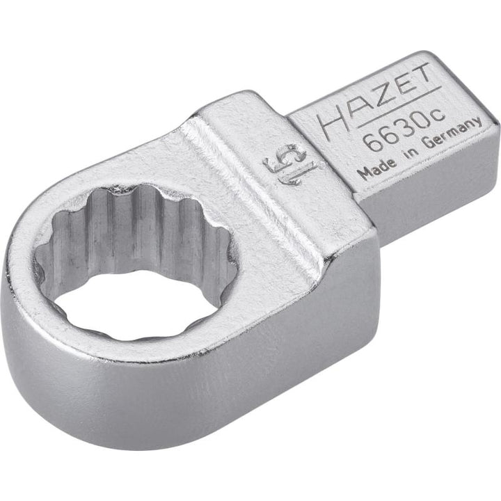 Hazet 6630C-15 Insert Box-End Wrench, 9x12mm Insert Square Drive, 15mm 12-Point