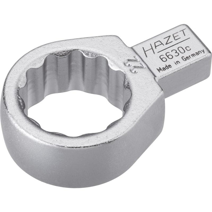 Hazet 6630C-22 Insert Box-End Wrench, 9x12mm Insert Square Drive, 22mm 12-Point