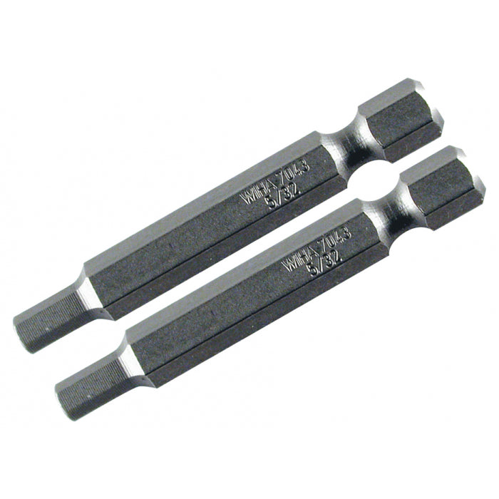 Wiha Tools 74361 Hex Metric Power Bit, 2.5 mm x 50 mm, 2 Pk.