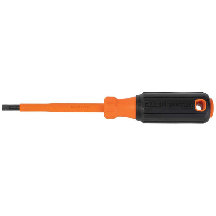 Klein Tools 6824INS Insulated Screwdriver, 1/4-Inch Cabinet Tip, 4-Inch Round Shank