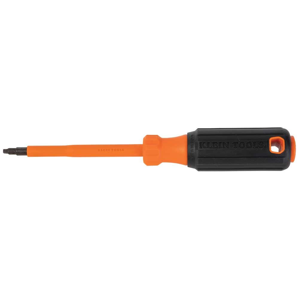 Klein Tools 6844INS Insulated Screwdriver, #2 Square Tip, 4-Inch Round Shank