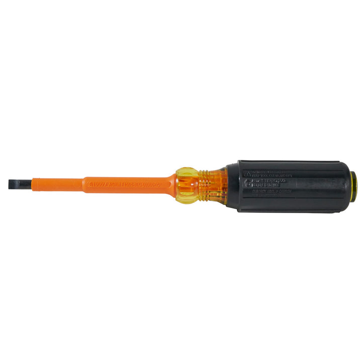 Klein Tools 602-4-INS 1/4-Inch Cabinet Tip Insulated Screwdriver, 4-Inch