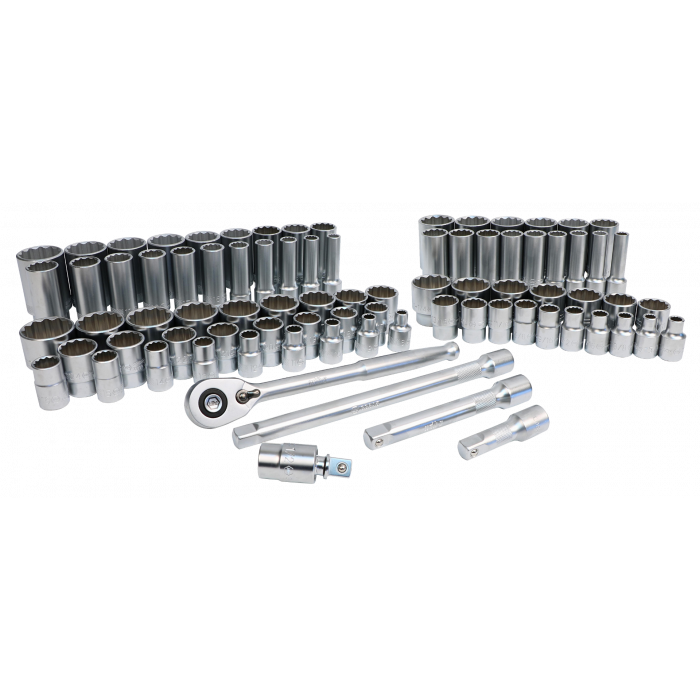 Wiha Tools 33899 84 Piece Professional Socket Set - 1/2” Drive - Metric and SAE