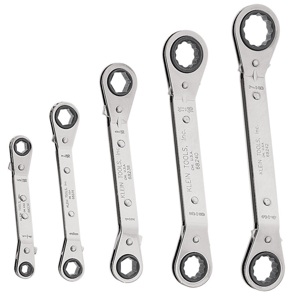Klein Tools Ratcheting Box Set Klein Tools 68245 Reversible Ratcheting Box Wrench Set, 5-Piece – Haus ...