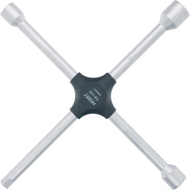 Hazet 705V-02 Four-Way Rim Wrench, 17 x 19 x 22 mm Outside Hex, 12.5mm (1/2") Square