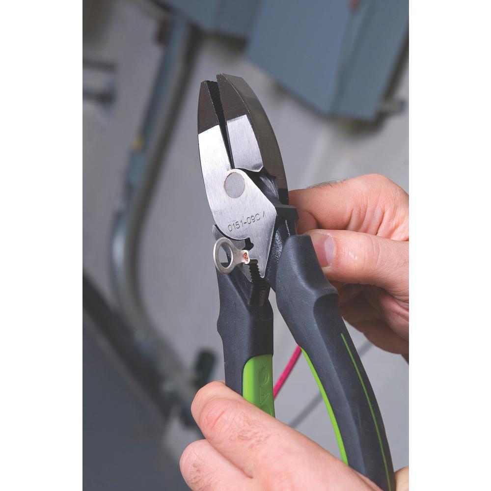 Greenlee 0151-09CM Molded Side-Cutting Crimping Pliers, 9"