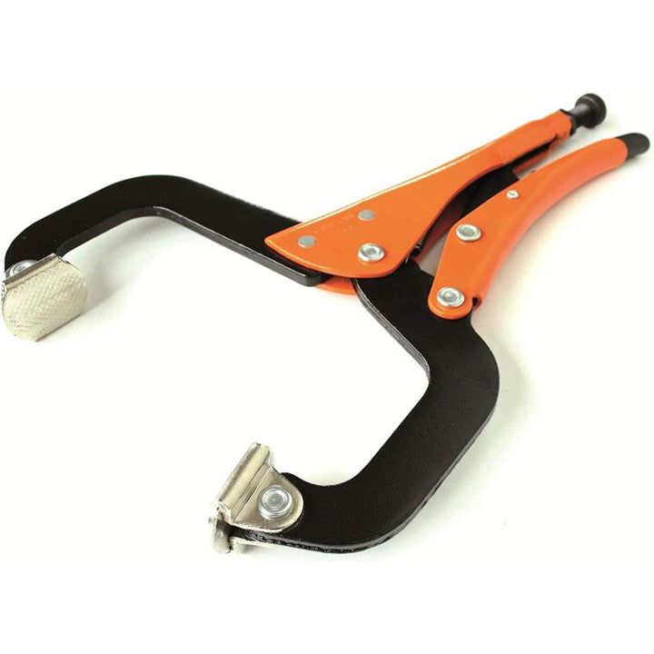 Grip-On 234230 9 Inch Large Clamp W/Steel Jaw Locking Pliers in Orange Epoxy
