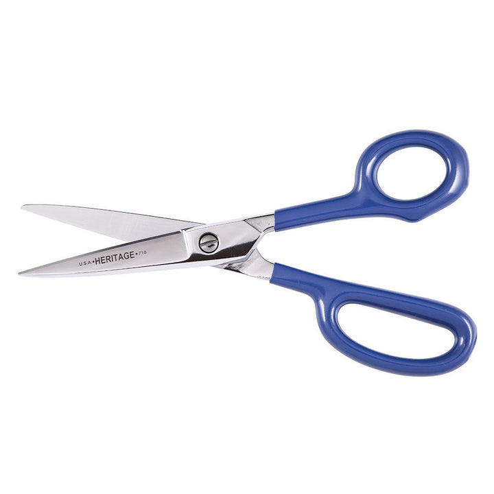 Heritage Cutlery 718-BLU 8 5/8'' Heavy Duty Shear / Blue Coated Handles