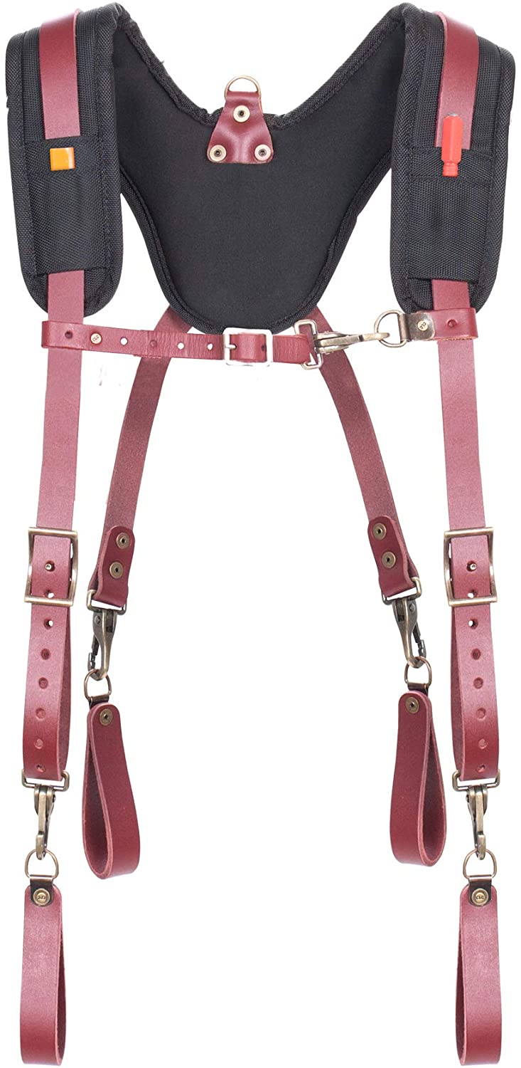 CLC 21522 Fully-Adjustable, Padded Yoke Leather Suspenders – Haus